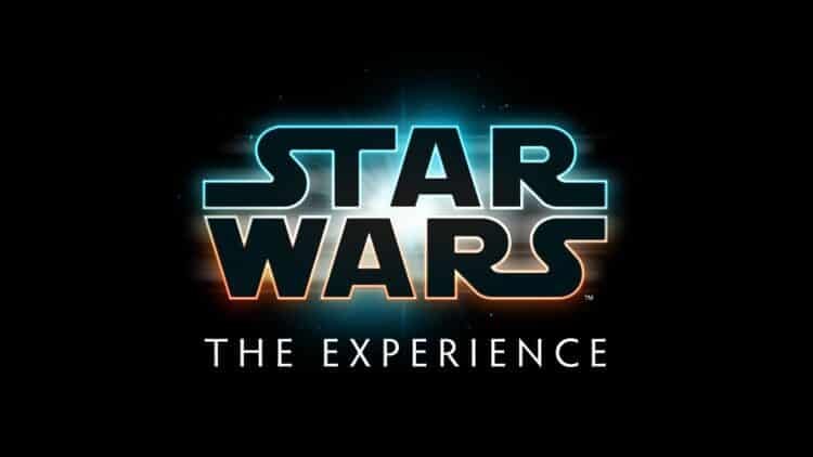 Star Wars: The Experience logo, the official exhibition celebrating 50 years of Star Wars, premiering at The Franklin Institute February 13, 2027