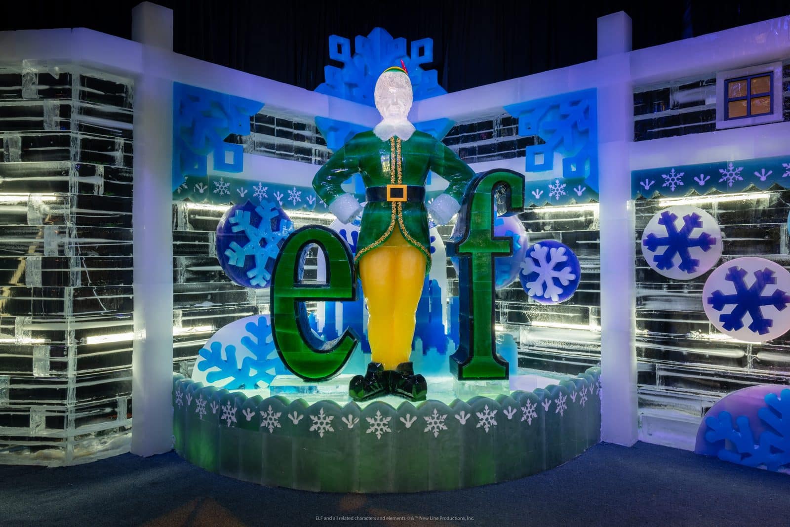 Elf themed ice entrance at ICE at JW Marriott Phoenix Desert Ridge