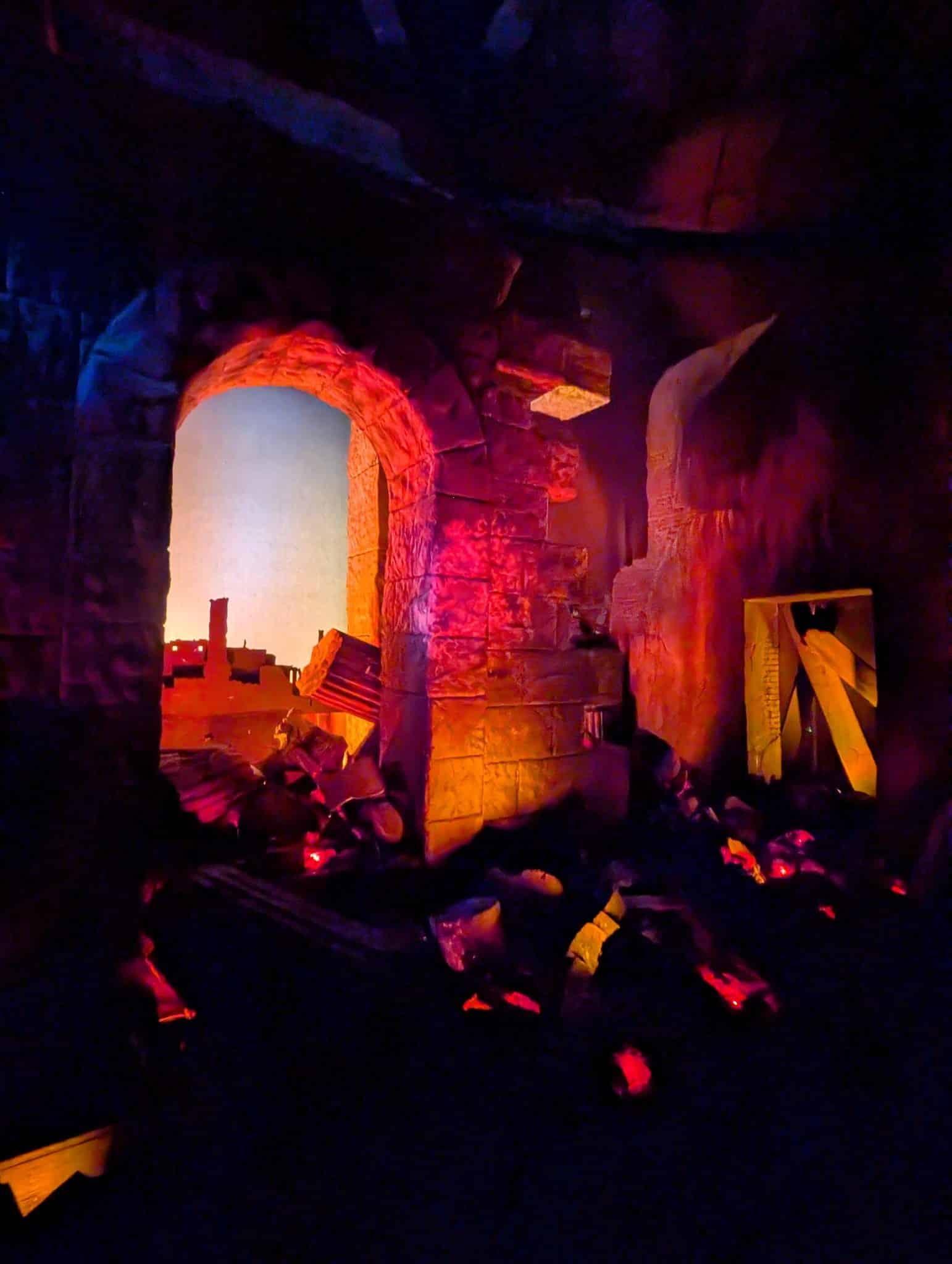The burning Rome scene in EPCOT's Spaceship Earth