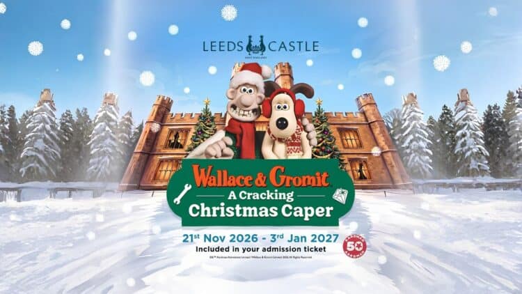 Wallace and Gromit at Leeds Castle for A Cracking Christmas Caper